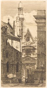 Saint-Etienne-du-Mont, Paris by Charles Meryon