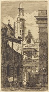 Church of St. Stephen of the Mount, Paris by Charles Meryon