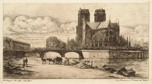 The Apse of Notre Dame, Paris by Charles Meryon