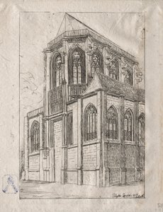 The Apse of the Church of St. Martin-sur-Renelle by Charles Meryon