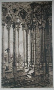 The Gallery of Notre-Dame, Paris by Charles Meryon