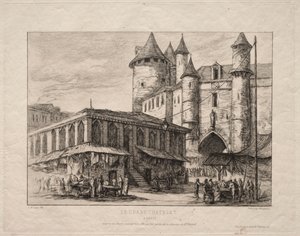 The Grand Châtelet, Paris, about 1780 by Charles Meryon