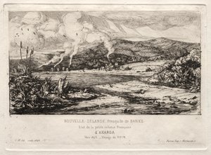 The Little French Colony at Akaroa, 1845 by Charles Meryon