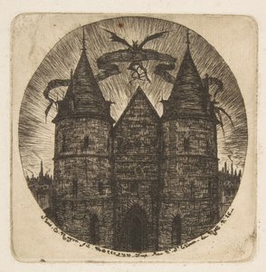 The Old Entrance to the Palais de Justice, Paris, frontispiece to "Etchings of Paris" by Charles Meryon