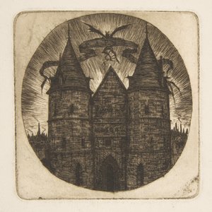 The Old Gate of the Palais de Justice, Paris, frontispiece to "Etchings of Paris" by Charles Meryon