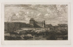 The Old Louvre from a Painting by Zeeman, 1651