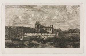 The Old Louvre from a Painting by Zeeman, 1651