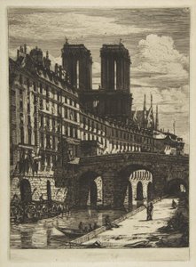 The Petit Pont, Paris by Charles Meryon
