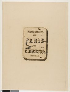 Title Page to Eaux-Fortes sur Paris by Charles Meryon