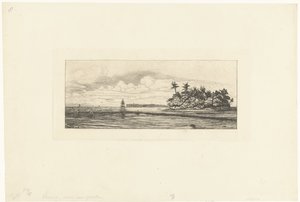 Fishermen at the Wallis Islands in the Pacific Ocean by Charles Meryon