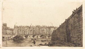 The Pont-au-Change, Paris, circa 1784 by Charles Meryon after Victor Jean Nicolle