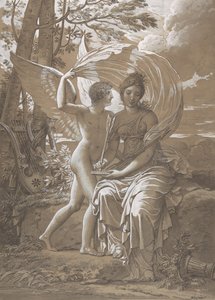 The Muse Erato Writing Verses Inspired by Love by Charles Meynier