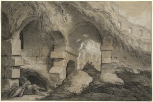 The Interior of the Colosseum by Charles Michel Ange Challe