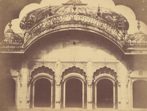 Exterior of the Crystal Throne in the Dewan-i-Khas by Charles Moravia