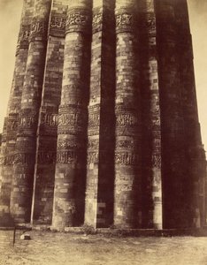 Detail View of the Base of the Pillar of Kootub by Charles Moravia