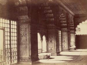 Interior of the Crystal Throne in the Dewan-i-Khas