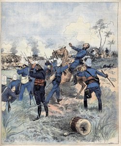 Commander Faurax died in the battle of Dogba on 19 September 1892 in Dahomey (now Benin) (after the aquerelle de Morel of 1892) by Charles Morel