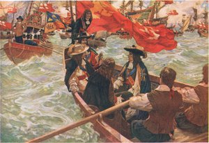 Homecoming of Charles II, from Cassells History of the British People