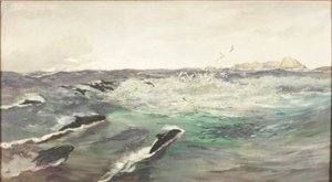 Porpoises Chasing Mackerel by Charles Napier Hemy