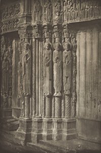 Chartres Cathedral. Right Door of the Royal Portal, West Side by Charles Nègre