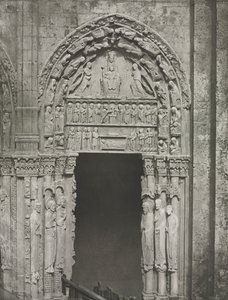 Chartres Cathedral: Right Door of the Royal Portal with Our Lady of Chartres by Charles Nègre