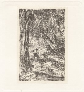 Plate XI – The Woodcutter by Charles Nègre, Jean Baptiste Camille Corot, André Jammes