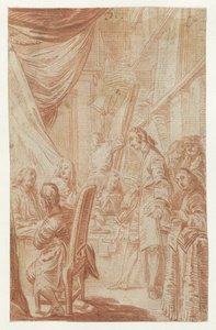 Interior of a Notary or Lottery Office by Charles Nicolas Cochin (II)