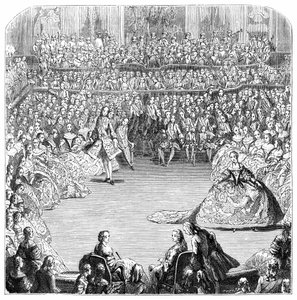Minuet Dancer and the King by Charles Nicolas Cochin