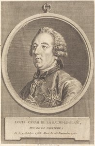 Louis Cesar de La Baume-le-Blanc by Charles Nicolas Cochin II