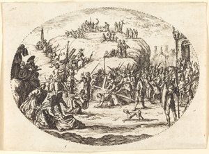 The Small Carrying of the Cross by Charles Nicolas Cochin I after Jacques Callot