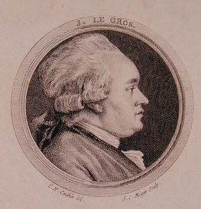 Portrait of Joseph Le Gros (1739-93) by Charles Nicolas II (after) Cochin