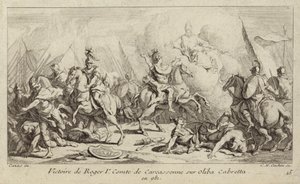 Victory of Roger I, Count of Carcassonne, over Oliba Cabreta, 981 by Charles Nicolas II Cochin