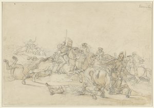 Cavalry Battle by Charles Parrocel