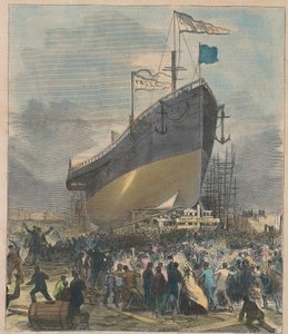 Launch of the Sea Steamer Great Republic, pub. 24 November 1866