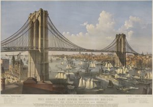 The Great East River Suspension Bridge by Charles Parsons
