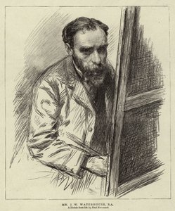 Mr J W Waterhouse, RA by Charles Paul (after) Renouard