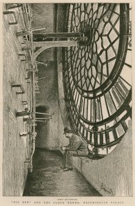 Behind the Clock-Dial, Big Ben and the Clock Tower, Westminster Palace