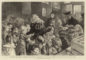 Dispensing the Winter Charities of the Parish, Distribution of Food and Clothing to the Poor of St Clement Dane