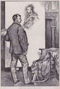 Frank Holl, painting in his studio by Charles Paul Renouard