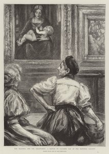 The Madonna and the Charwomen, a Sketch on Cleaning Day at the National Gallery