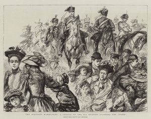 The Military Manoeuvres, a Charge of the 8th Hussars Scatters the Crowd