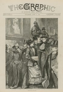 Visitors at the loan collection of pictures at the Guildhall by Charles Paul Renouard