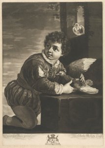 Boy with Bird by Charles Phillips