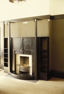 Black painted fireplace, c.1914-c.1928
