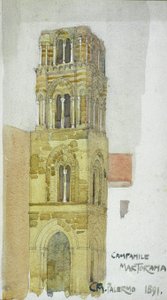 Campanile Martorama, Palermo, 1891 by Charles Rennie Mackintosh