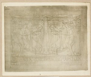 Diploma of Honour, designed for the Glasgow School of Art Club, 1894-95 by Charles Rennie Mackintosh