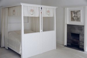Furniture designed for No. 120 Mains Street, Glasgow, Four-poster bed, c.1900 by Charles Rennie Mackintosh
