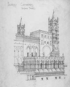 Palermo Cathedral, Eastern Turrets, 1891 by Charles Rennie Mackintosh