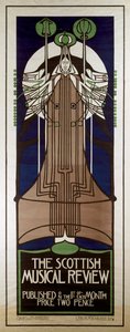 Poster Advertising the Scottish Musical Review by Charles Rennie Mackintosh