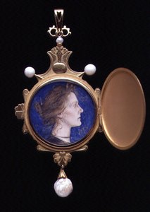 Pegasus Pendant Containing Miniature of Miss Edith Emma Cooper by Charles Ricketts